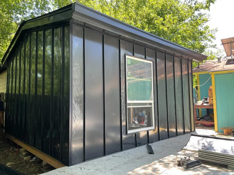 Black standing seam metal wall panels for Metal Roof Installation in Bullhead City