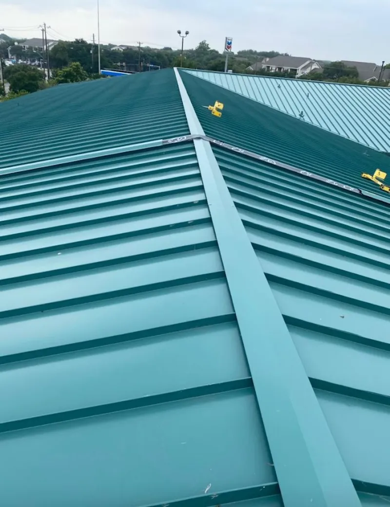Green commercial metal roof ridge and valley for Metal Roof Repair in Bullhead City